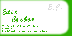 edit czibor business card